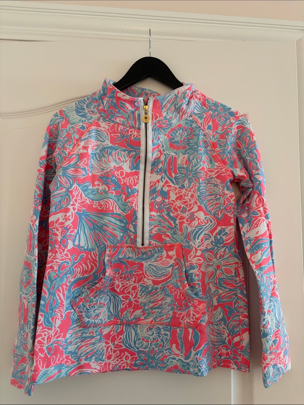 Lily Pulitzer Women’s ' Pink & Blue Printed Pullover One-Piece Jacket